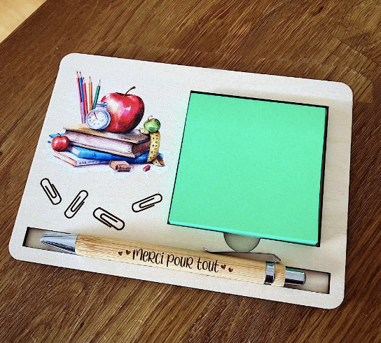 Porte Bloc-Notes - Cadeau pour enseignant(e) et professeur(e)